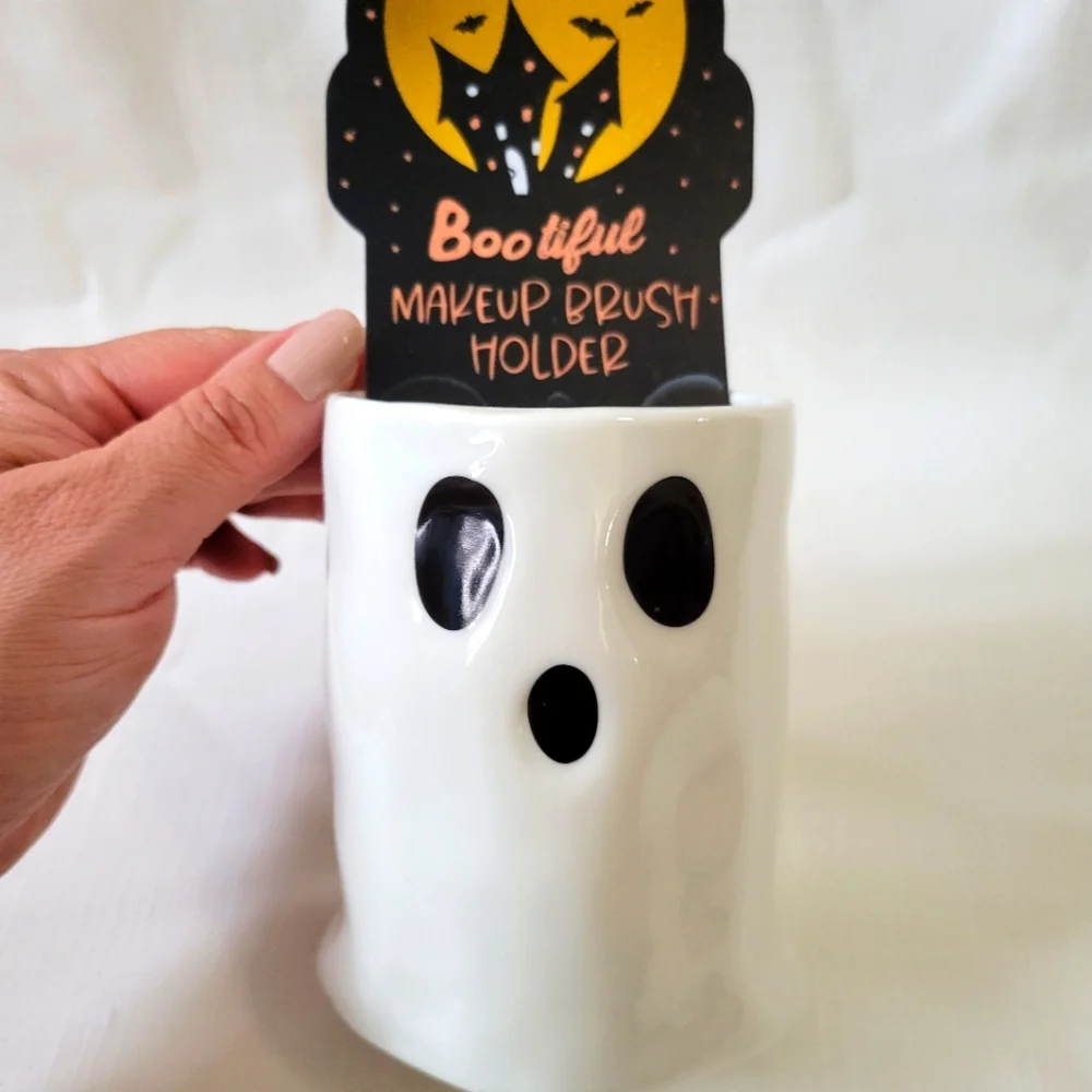 Bootiful Ghost Makeup Brush Holder *New Halloween Ghost Holder